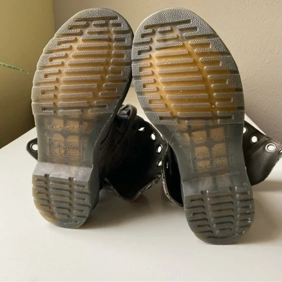 Doc Martens Gray Green Boots Size 6 US Womens Triumph 1914 Fold Over Plaid - Picture 9 of 16